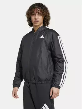 Куртка-Бомбер свободного кроя Essentials 3-Stripes JD1294 Adidas, черный