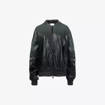 Куртка-Бомбер свободного кроя из искусственной кожи цвета омбре Leem, серый