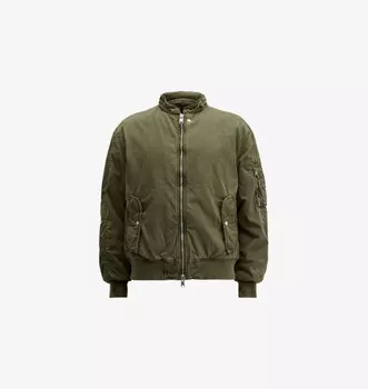 Куртка-Бомбер свободного кроя с баннером Allsaints, зеленый
