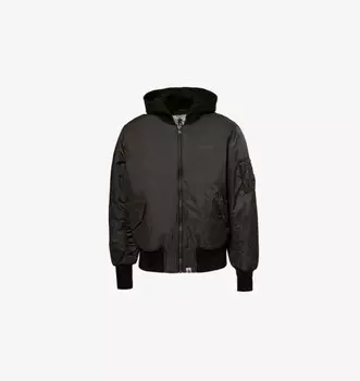 Куртка-Бомбер свободного кроя с логотипом Ma-1 A Bathing Ape, черный