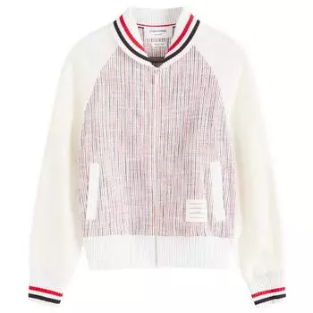Куртка бомбер Thom Browne Tweed Rwb Bomber, розовый