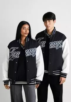 Куртка-бомбер TJM LETTERMAN JACKET UNISEX Tommy Jeans, черный