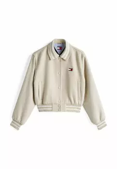 Куртка-бомбер VARSITY Tommy Jeans, бежевый