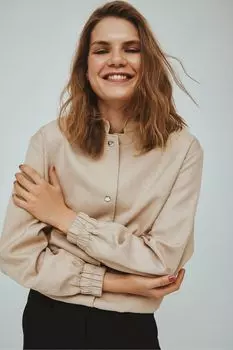 Куртка бомбер Vila, бежевый