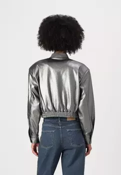 Куртка-бомбер VMCAMILLA COATED SHORT JACKET Vero Moda, темно-серый