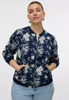 Куртка-бомбер VMCCOCO Vero Moda Curve, темно-синий