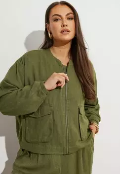 Куртка-бомбер Yours Clothing, хаки