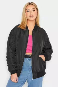 Куртка бомбер Yours Curve, черный