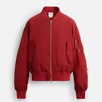 Куртка-бомбер Zara Limited Edition Padded, красный