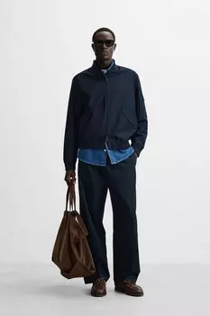 Куртка-бомбер ZARA, темно-синий