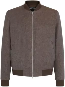 Куртка-бомбер Zegna, коричневый