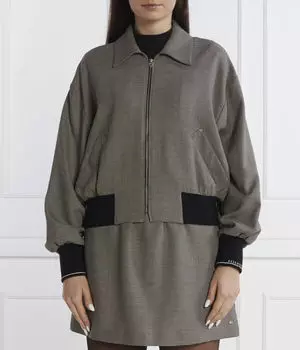 Куртка-бомбер женская Tommy Hilfiger в мелкую клетку, серый