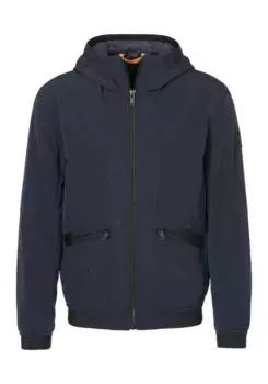 Куртка BOSS ORANGE для активного отдыха "Ogmare", с капюшоном и нашивкой с логотипом BOSS, синий