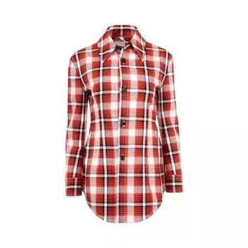Куртка Bottega Veneta Structured Check Jacket 'Tomato/Chalk/Black', красный