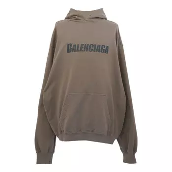 Куртка boxy logo hoodie 'taupe black' Balenciaga, коричневый