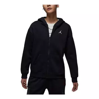 Куртка brooklyn fleece full zip hoodie asia sizing 'black' Air Jordan, черный
