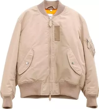 Куртка Burberry Logo Print Bomber Jacket 'Soft Fawn', загар