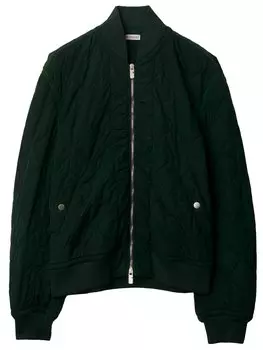 Куртка Burberry Quilted nylon bomber, зеленый