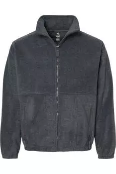 Куртка Burnside Polar Fleece с застежкой-молнией на всю длину, цвет heather charcoal
