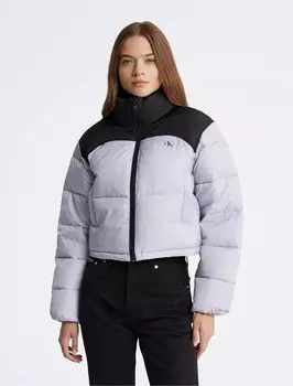 Куртка Calvin Klein Colorblock Cropped, сиреневый/черный