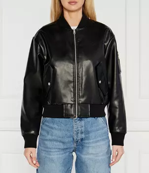 Куртка CALVIN KLEIN JEANS FAUX Slim Fit, черный