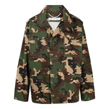 Куртка camo field jacket 'camo' Off-White, зеленый
