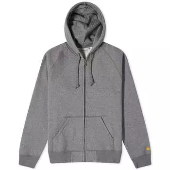 Куртка Carhartt Wip Hooded Chase, цвет Dark Grey Heather & Gold