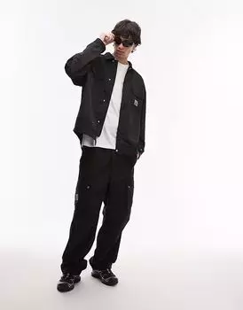 Куртка Carhartt WIP liam utility shirt черного цвета