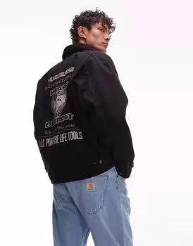 Куртка Carhartt WIP OG с графическим принтом на спине в черном цвете