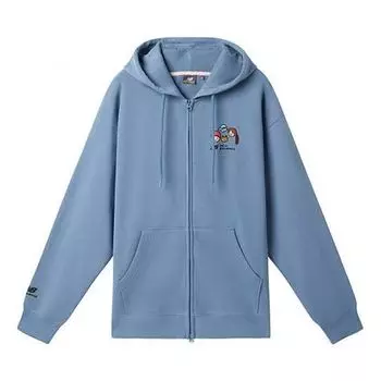 Куртка cartoon printing hooded track jacket blue New Balance, синий