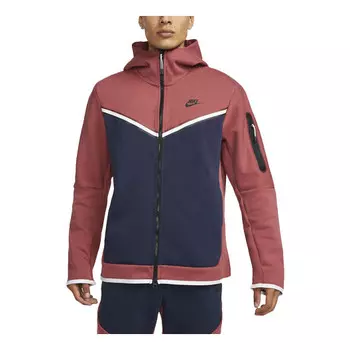 Куртка casual sports breathable zipper hooded jacket brown red brownred Nike, красный