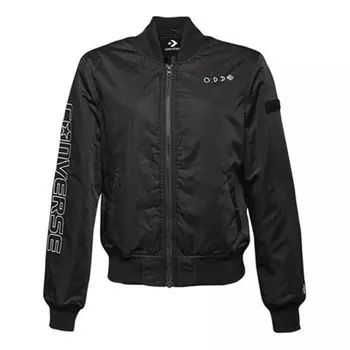 Куртка casual sports short stand collar jacket 'black' Converse, черный