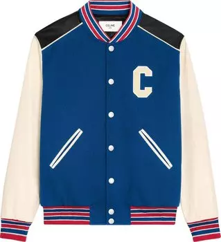 Куртка CELINE Oversized Wool Teddy Jacket 'Cobalt', синий