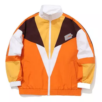 Куртка cf series x dunhuang museum crossover colorblock stand collar свободная куртка стиль для пары Li-Ning, оранжевый