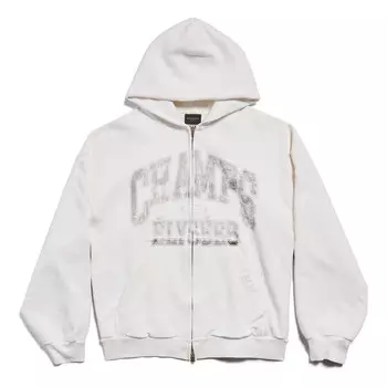 Куртка champs-elysees full zip hoodie regular fit 'white' Balenciaga, белый