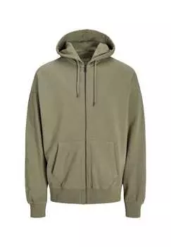 Куртка Charge выцветшая толстовка с капюшоном Jack & Jones, коричневый