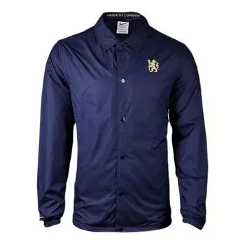 Куртка chelsea fc coach jacket 'navy' Nike, синий