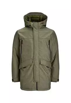 Куртка черная парка Jack & Jones, зеленый