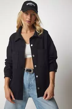 Куртка - Черный - Классический крой Happiness stanbul, черный