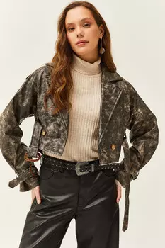 Куртка - Черный - Классический крой Olalook, черный