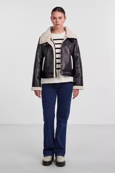 Куртка - Черный - Классический крой PIECES, черный