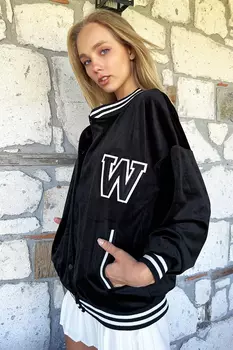 Куртка - Черный - Классический крой Trend Alaat Stili, черный