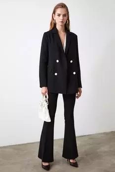 Куртка - Черный - Oversize Trendyol, черный