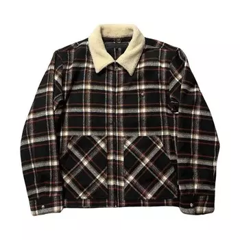 Куртка Chrome Hearts Shearling Collar Plaid Jacket Multicolor, разноцветный