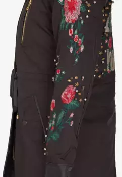 Куртка Cipo & Baxx для отдыха на открытом воздухе со стильным капюшоном из искусственного меха, черный