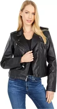 Куртка Classic Asymmetrical Faux Leather Motorcycle Jacket Levi's, черный