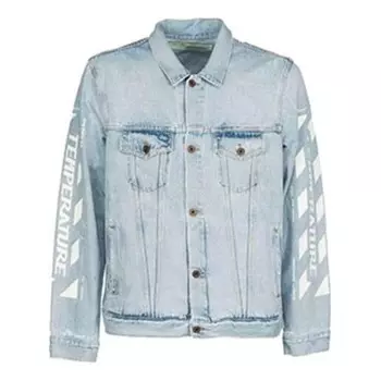 Куртка classic printing jacket denim ordinary version blue Off-White, синий