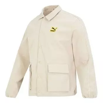 Куртка classics street sport woven jacket 'beige' Puma, бежевый