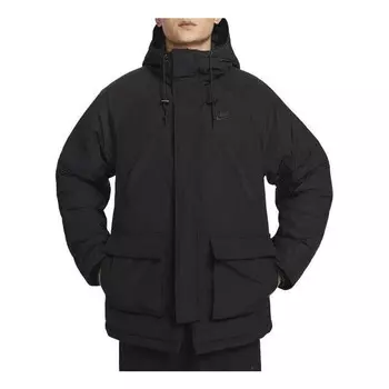 Куртка club therma-fit jacket 'black' Nike, черный
