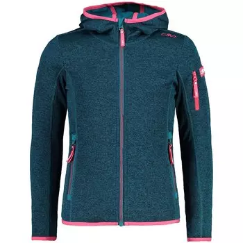 Куртка CMP 30H5905 Hooded Fleece, зеленый